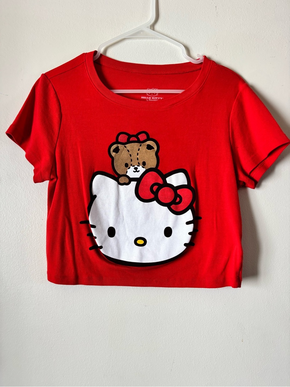 Hello Kitty Red Tee with Bear Graphic